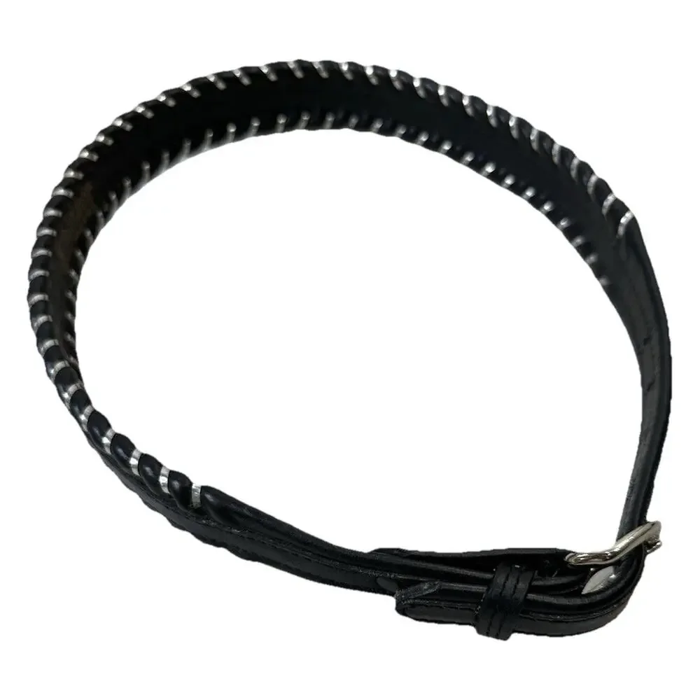Justin Youth Top Grain Cowhide Leather Belt Size 26 Black, Foil Accent, Western